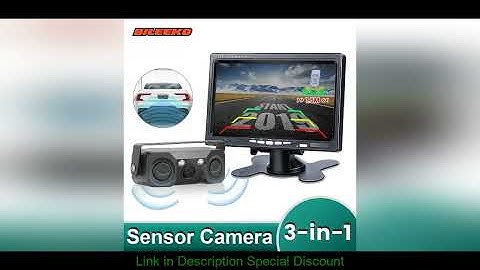 Bileeko 3-in-1 Radar Car Video Parking Sensor Kit LED Parktronic Display Backup Monitor Reversing Ca
