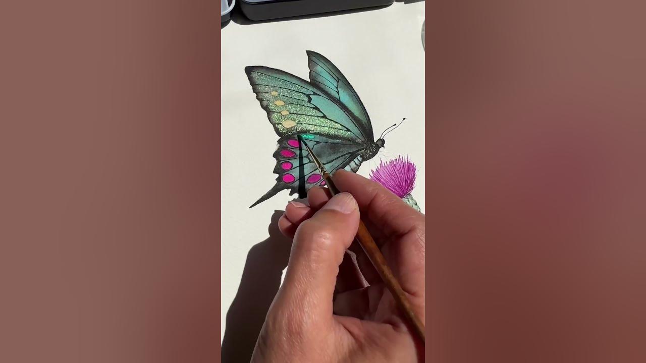 Handmade metallic watercolors by Lisilinka  Butterfly art painting,  Watercolor paintings tutorials, Watercolor painting techniques