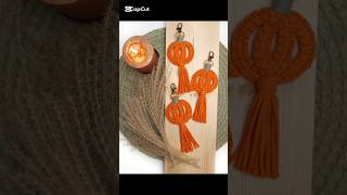Macrame Pumpkin Halloween Keychain 🎃  #macrame #pumpkin #halloween #keychain #diy #brelok #dynia