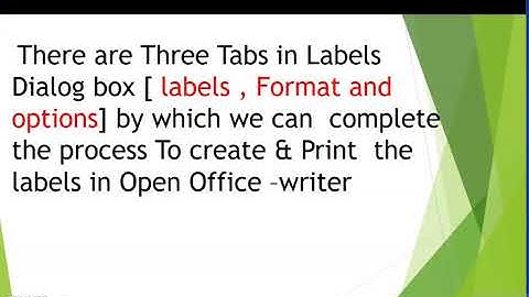 Class 10 IT ( 402)  Create & print Labels in Open Office -writer ( Theory & Practical Demo)
