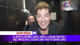 David Bisbal el artista español cantó juntoma Luciano Pereyra y Abel Pintos en el Estadio Luna Park