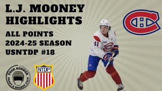 L.J. Mooney | All Points 2024-25 Season | 2025 NHL Draft Prospect | Montreal Canadiens