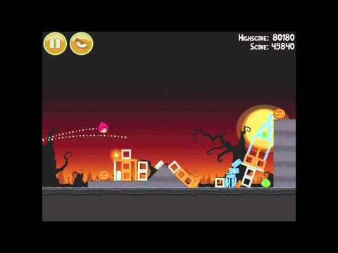 Angry Birds Seasons Trick or Treat 1-12 Halloween 2011 Walkthrough 3 Star