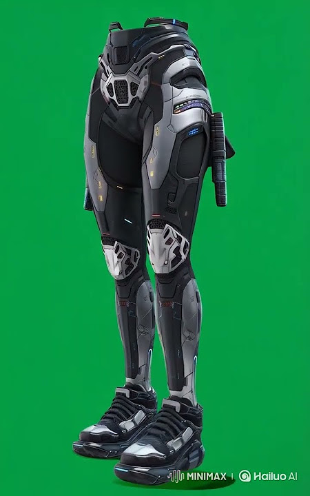 slow walking Robot leg on green screen,  #greenscreen