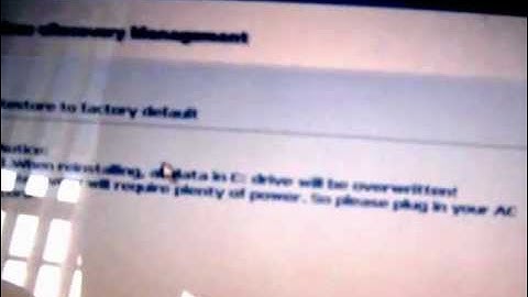 How to restore Acer Aspire One Netbook Back to factory settings