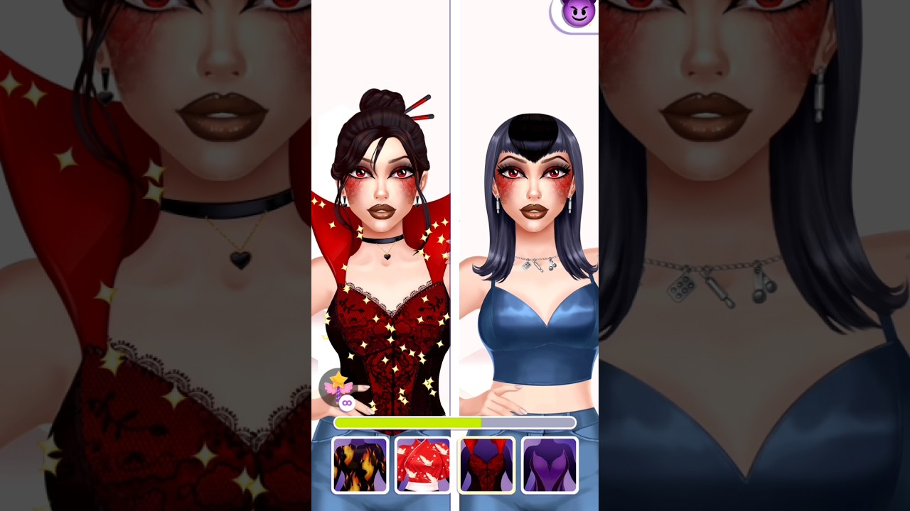 emoji 🥰😈makeup game || evil girl makeover