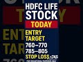 HDFC Life Stock Today | Entry • Target • Stop Loss | Insurance Sector Analysis