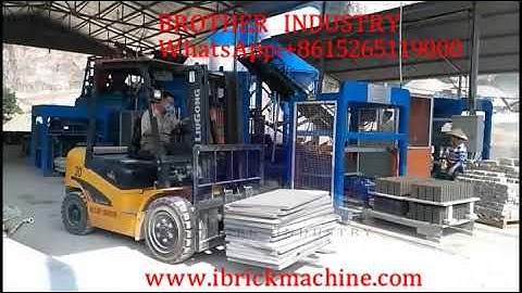 5-15 Fully-automatic concrete hollow block making machine video