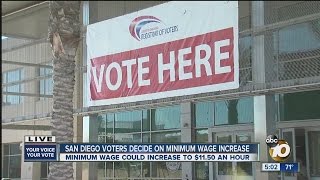 San Diego voters decide on minimum wage increase