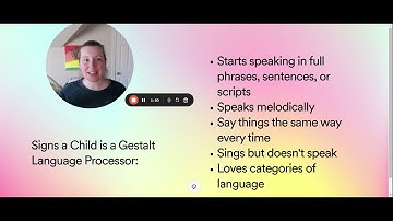 How to Tell if a Child is a Gestalt Language Processor (GLP)