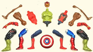merakit mainan hulk smash, spider-man, captain america, siren head
