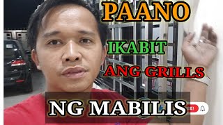 Vlog #2 tips Paano  mag install ng grills ng mabilis..#housedesign#customized 'tagalog'