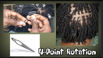 How To D.I.Y Sisterlocks , Microlocks & Interlocs | Using an interlocking needle & 4 point rotation