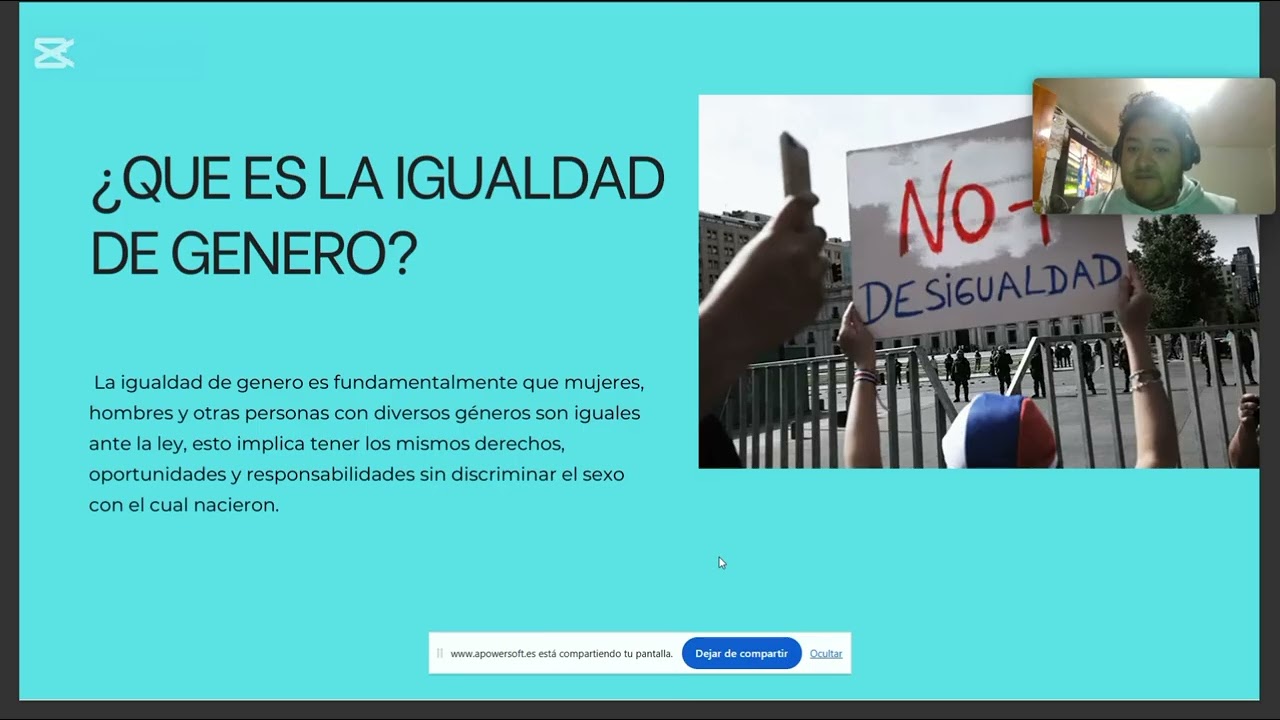 Presentación acerca de la igualdad de género, producto académico 4 NRC 21787