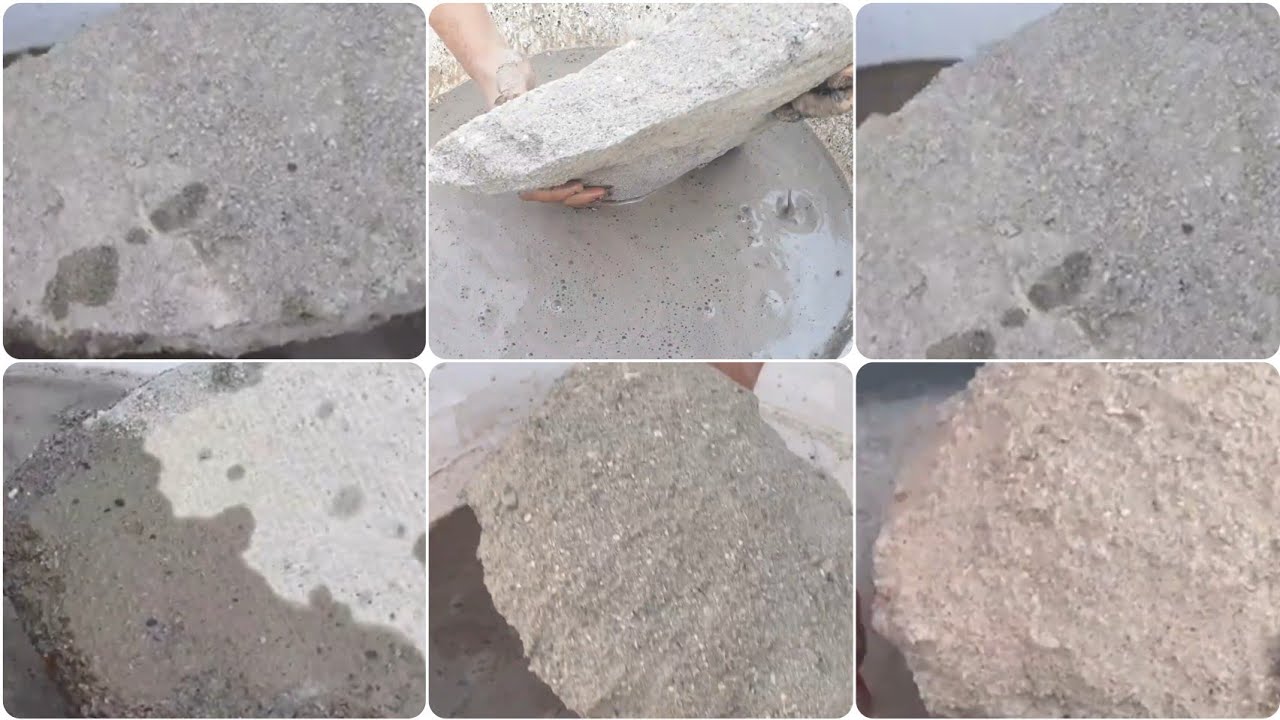 ASMR Edit || Sand Cement Slab Chunks Water Crumbling Compilation || #asmr #satisfying #asmrsounds