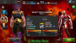 4* Hyperion VS 4* The unbearable  IMIW as Final Boss Alliance war - MCOC