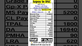 Sepoy salary 2025,  #salary #DSC #DefenceSecurityCorpsDSC