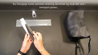 Sådan bruger du din visir transport pose