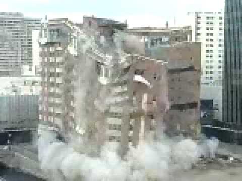 Building falling - YouTube