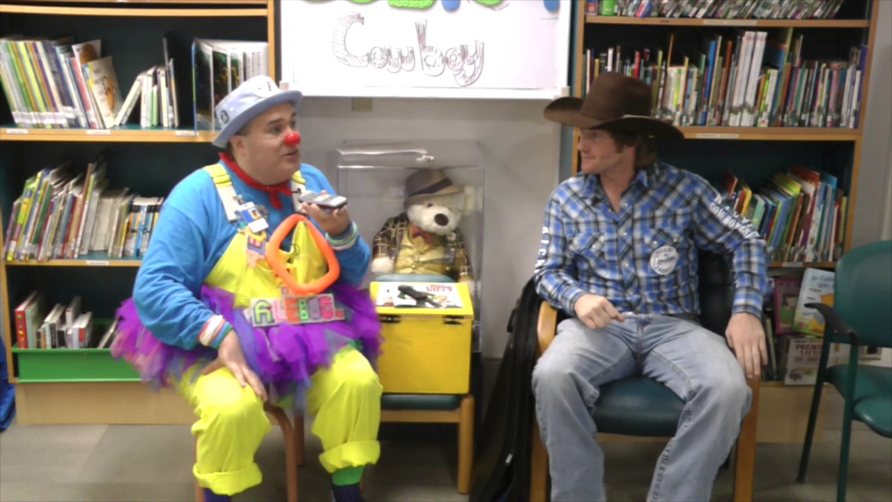 Cowboy Story Time - Canadian Professional Bull Rider Dusty McMullen visits SickKids Story Time with A. Leboo.