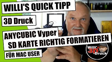 3D Drucker Quick Tipp Anycubic Vyper Micro SD Karte richtig formatieren