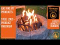 Crazy heat retention from steel logs on a propane gas fire pit