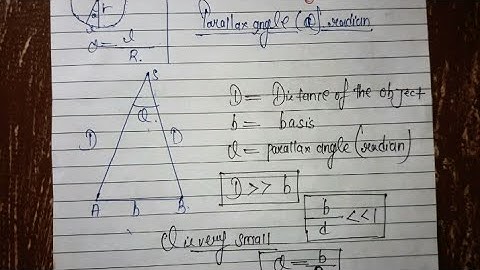 Parallax method  | full topic explanation in easy way  | Class 11 | Physics | Chapter 2 | .....