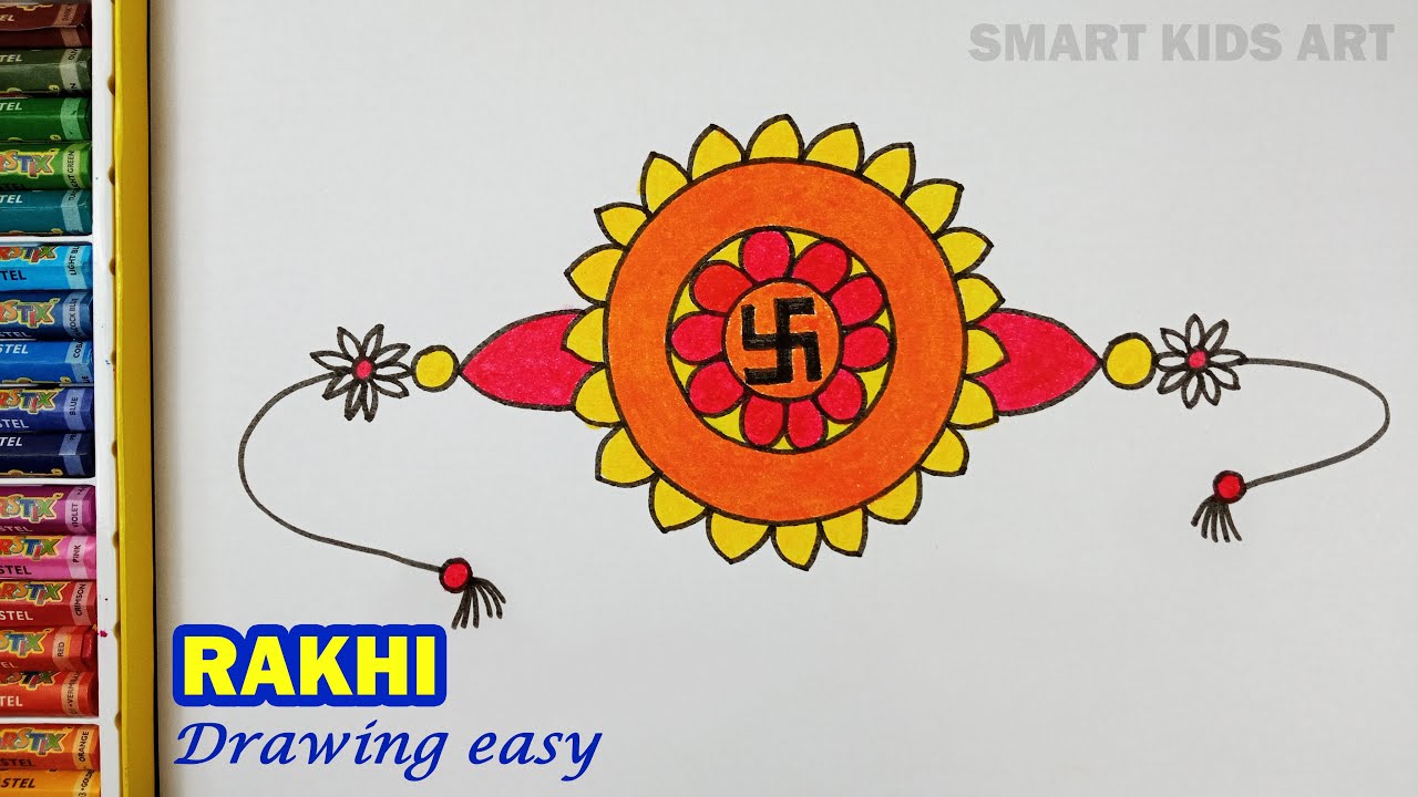 Illustration of floral design decorated Rakhi. 24852952 Vector Art at  Vecteezy