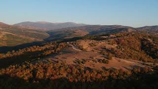 Evening flight over colorful hills near Delvino (Blagoevgrad)