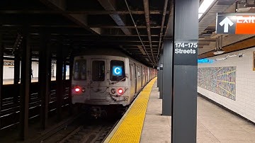 IND Concourse Line: R46, R68 & R179 (C) Train Action @ 174th-175th Street