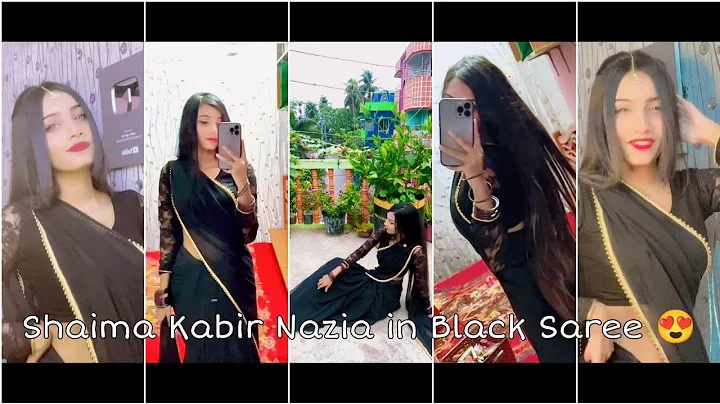 Shaima Kabir Nazia Hot Tiktok Videos in Black Saree