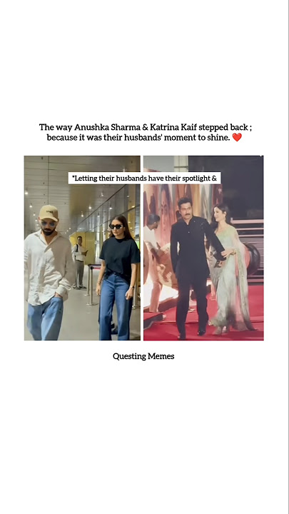 Anushka Sharma & Katrina Kaif being wonderful wives ❤️ #viratkohli #vickykaushal #bollywood #couple