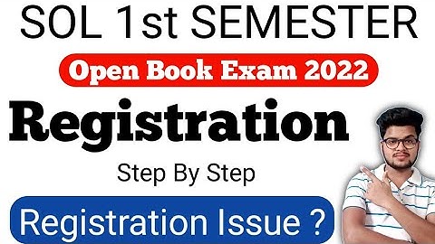 DU SOL First Semester Open Book Exam Registration March 2022