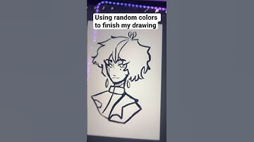 Using random colors to finish my drawing #art #digitalart #drawing #challenge #artchallenge