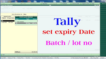 expiry date in tally erp 9 | expiry date in tally | how to set expiry date in tally | tally erp 9
