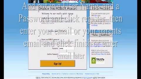 ROBLOX Tutorial August 2009:How to register on roblox