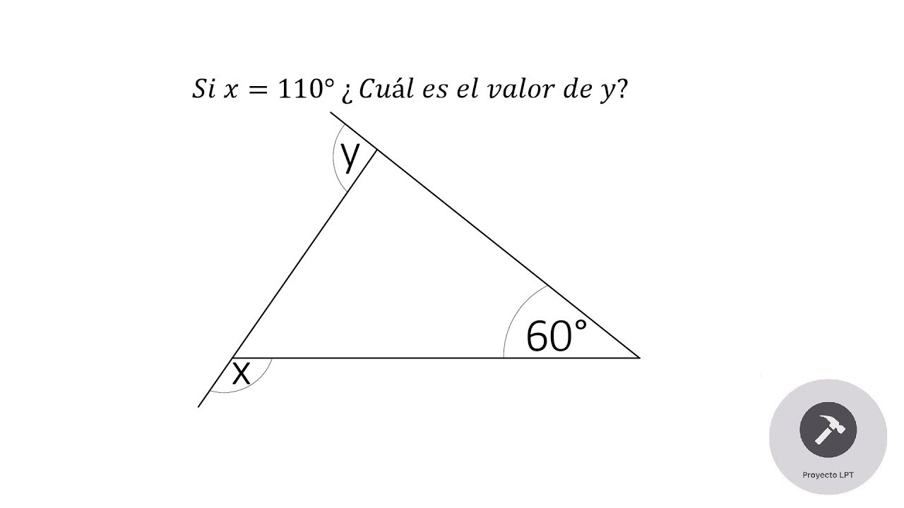Geometría -Angulos interiores y exteriores de un triángulo- Ejercicio 1