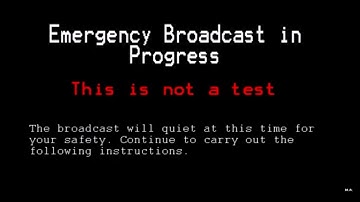 Emergency alert system this is not a test