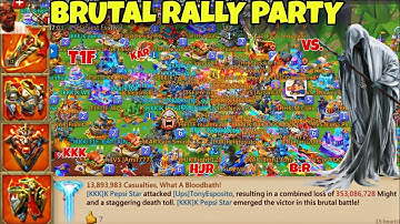 Lords Mobile - Brutal 🔥 Rally Party 50+ Rallys With T1F And K PEPSI STAR ⭐ #lordsmobile 
