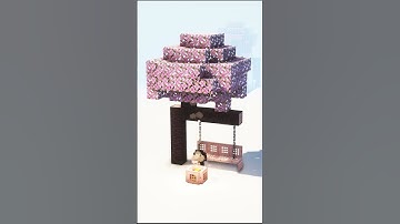 Minecraft Cherry Tree Swing #shorts #minecraft #minecraftshorts #minecraftanimation #minecraftbuild