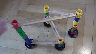 Amazing Marble Run - Constri Tremola Wooden Tracks with Glass Marbles