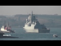ROYAL NORWEGIAN NAVY HNoMS OTTO SVERDRUP F312 ENTERS DEVONPORT NAVAL BASE - 20th January 2017
