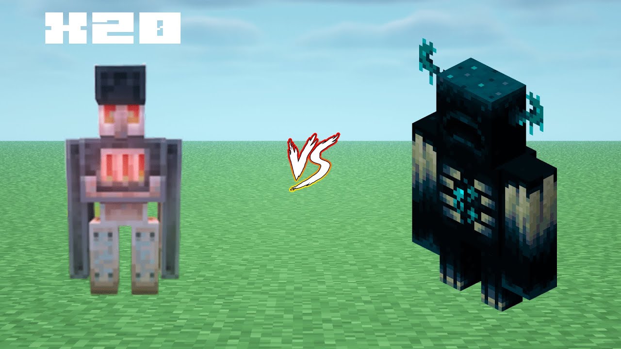 20 FURNACE GOLEM VS 1 WARDEN. MINECRAFT BATTLE YouTube
