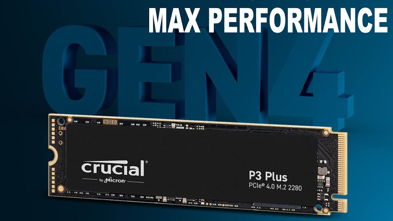 Crucial 4TB P3 Plus NVMe PCIe 4.0 M.2 Internal SSD CT4000P3PSSD8