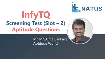 InfyTQ - Slot 2 Aptitude Questions)