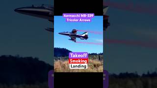 Takeoff &amp; Landing - Aermacchi MB-339 Tricolor Arrows #warbird #rcwarbird #mb339 #rcjet #turbinejet