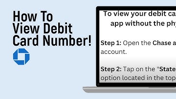 How To View Debit Card Number on the Chase App How to Find Debit Card Number Without Card [easy]
