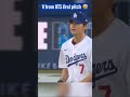 Taehyung threw the first pitch at the Dodgers stadium💜bts kim Taehyung#v