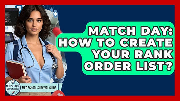 Match Day: How To Create Your Rank Order List? - Med School Survival Guide