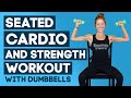 Seated Cardio and Strength Workout With Dumbbells - 30 MIN No Impact Full Body Workout (INTENSE!)